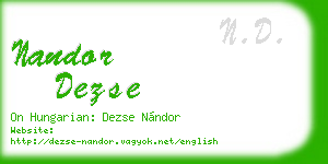 nandor dezse business card